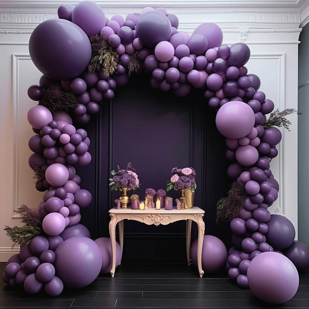 163pcs Set 5 Inch Purple 50pcs Latex For Birthday Party Latex Party Balloons Latex Balloon Latex Party Balloons