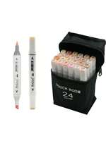 Bview Art Dual Tip Alcohol Based Flesh Color Marker Pen Set 24colors  Skin Tone&Hair Art Markers