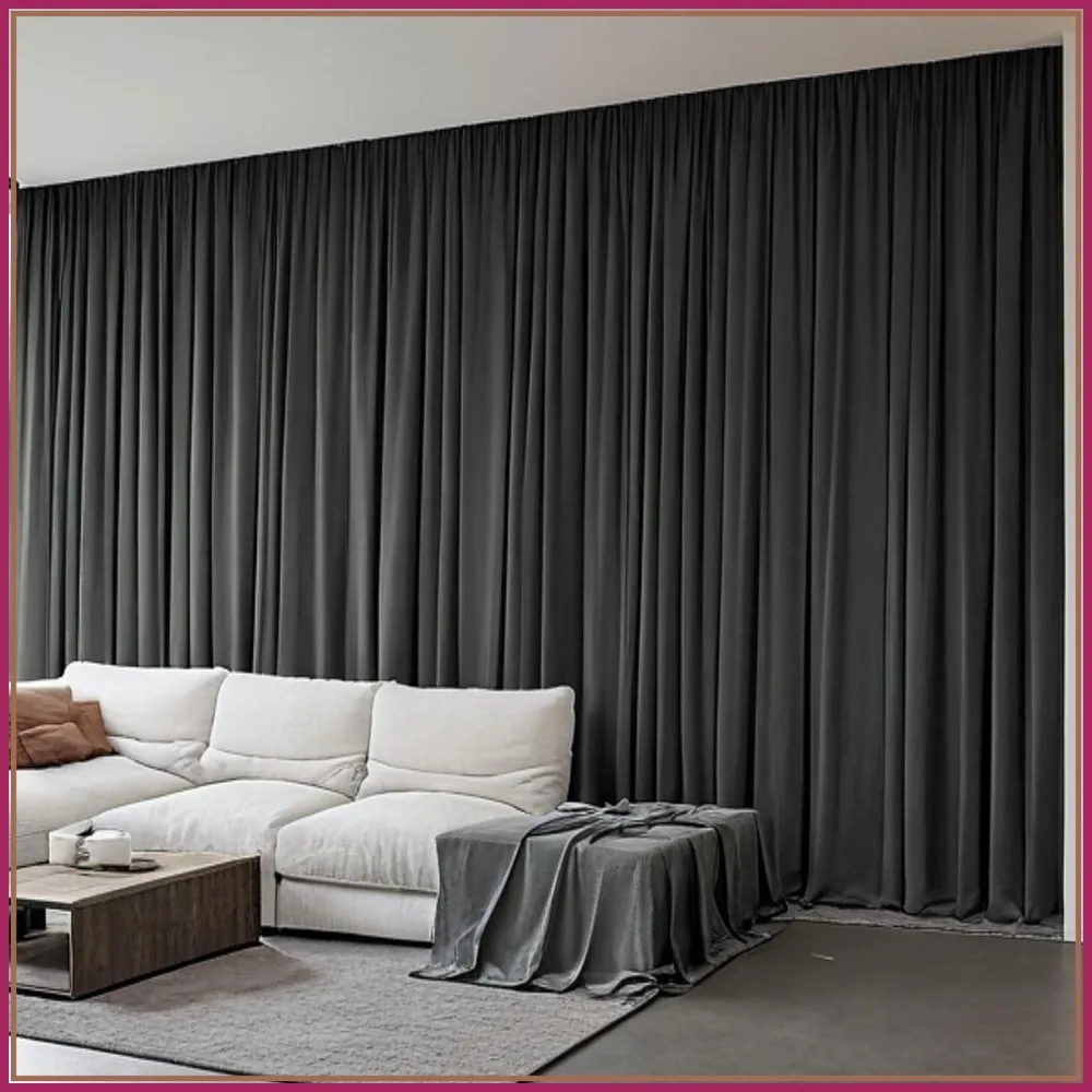 

Room Divider Curtain, 1 Panel 180"W x 96"L, Blackout Thermal Curtain for Ceiling Track or Rod