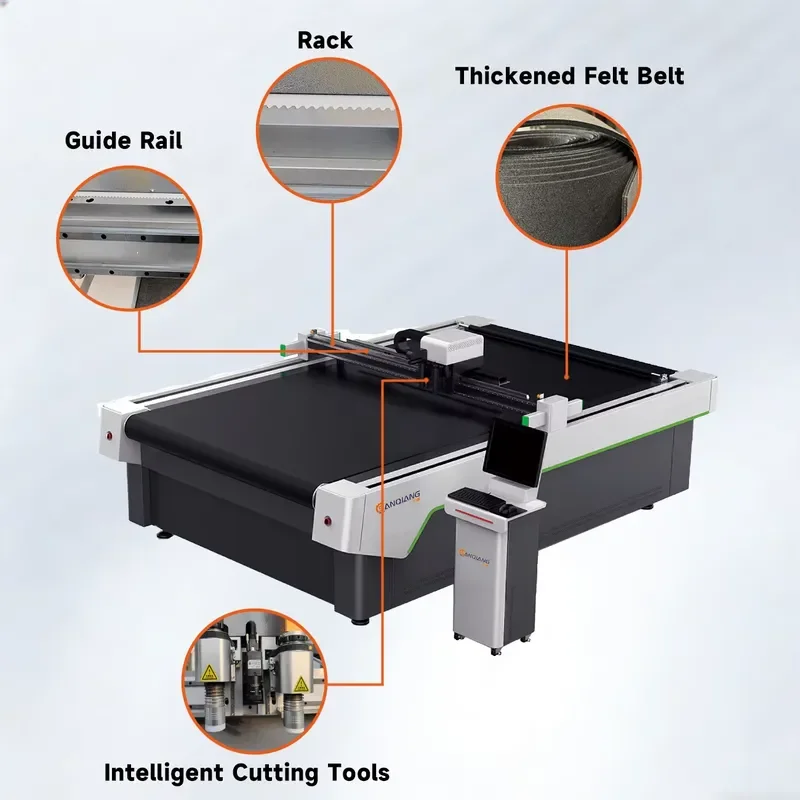 SQ 1325 numerical control vibration knife cutting machine, flat die cutting machine 4x8 numerical control price corrugated