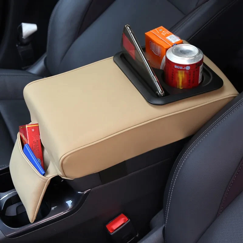 

Intelligent Library CHENG HUI Car Armrest Pad Center Console Storage Pad Box 5 7 Series Cushion With Cup Holder Heightened P
