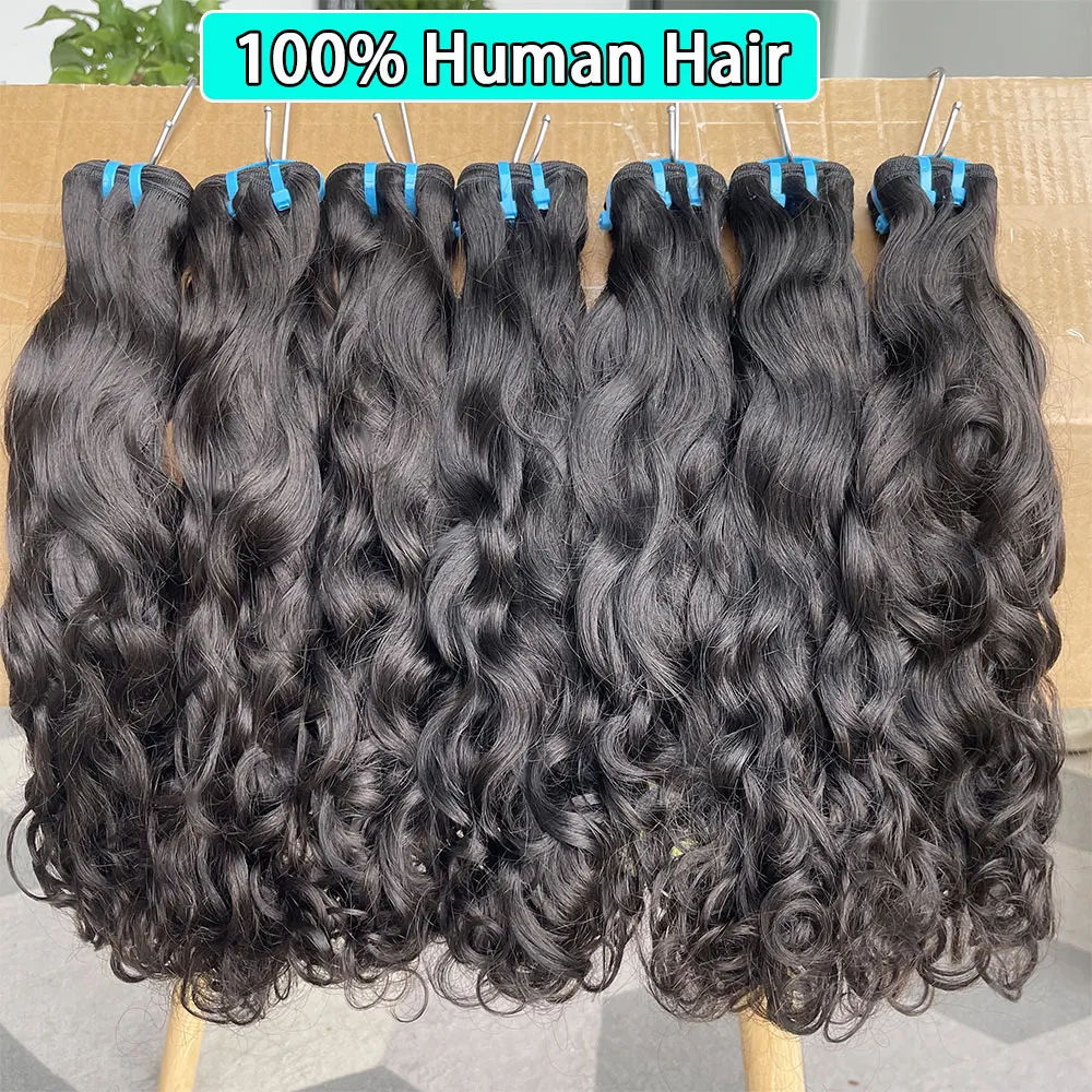 20A Raw Virgin Water Wave 100% Human Hair Bundles Natural Wave Unprocessed Vietnamese #1B Natural Black Human Hair