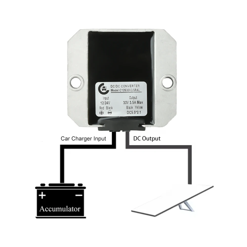 

Мини-кабель Автомобильный адаптер с повышающим преобразователем Кабель питания 12 В 24 В с вилкой прикуривателя Преобразование от 9-28 В до 30 В 3,5 А