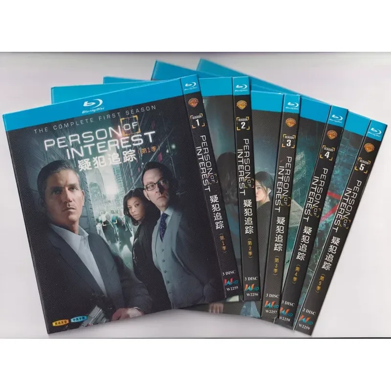 

American Drama BD Blu-ray DVD Suspect Tracking POI Seasons 1–5 Chinese and English Dual Subtitles 19 Discs Uncut Full Version