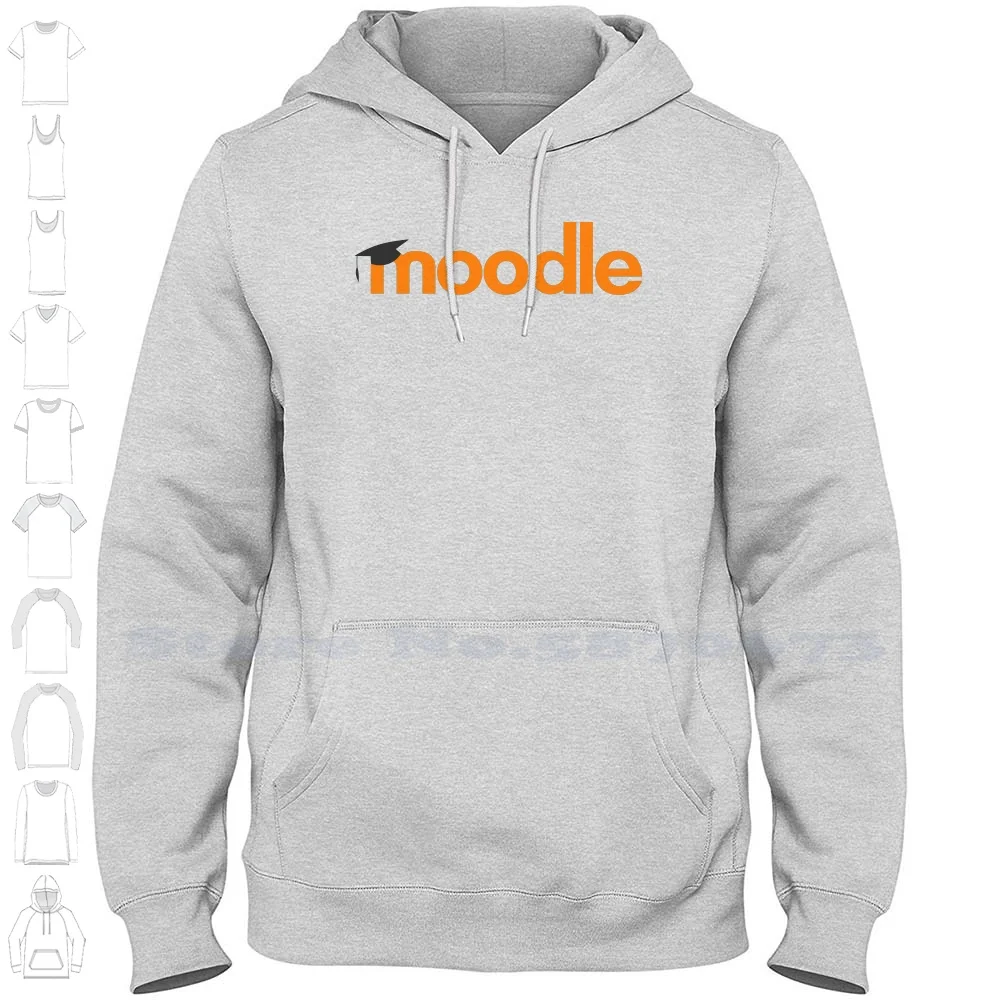 

Moodle Logo Unisex Clothing 100% Cotton Sweatshirt Printed Brand Logo Graphic Hoodie