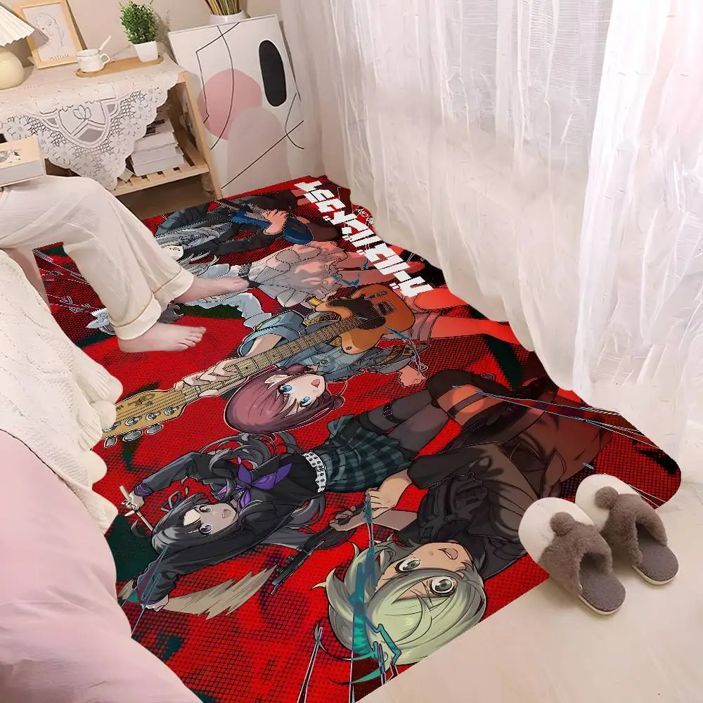 Anime G-Girls Cool Band Cry Room Mats Cheaper Anti-slip Modern Living Room Balcony Printed Welcome Rug