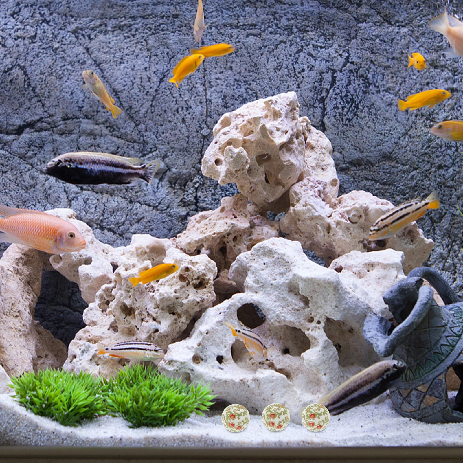 

Aquarium Ceramic Floating Balls Bright Color Fish Tank Decoration Underwater Ball Fish Tank Accessories