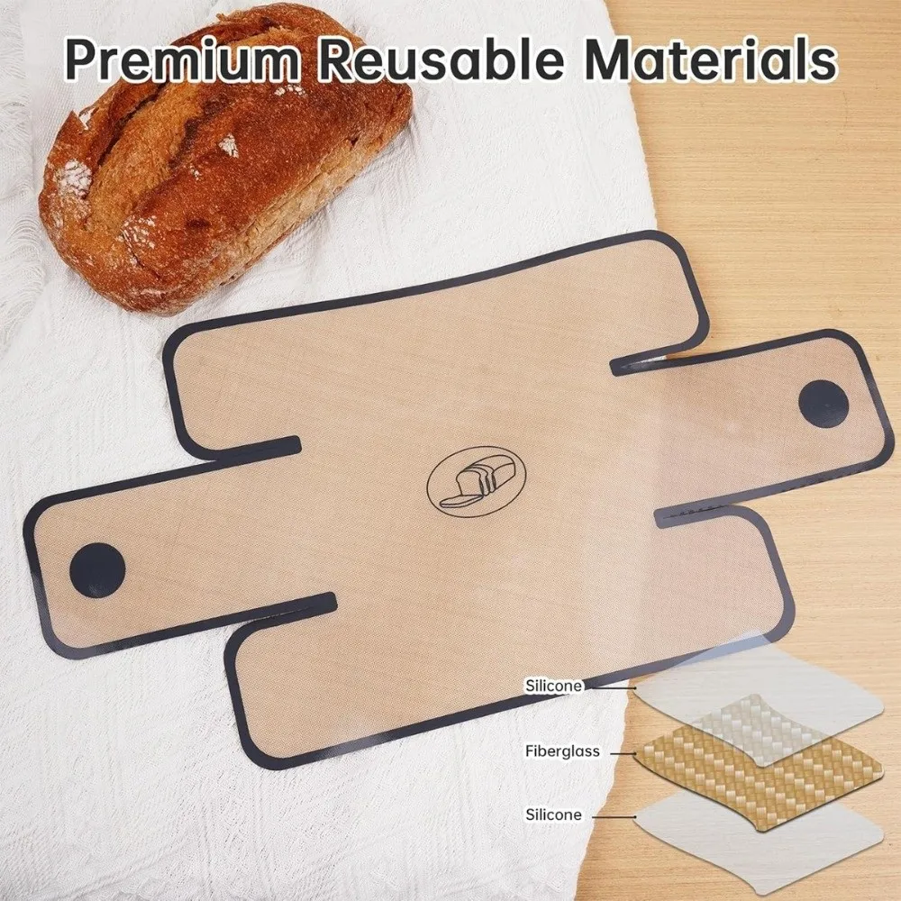 

Silicone Bread Loaf Pan Liners Non-Stick Reusable Toast Mold Baking Mat Food Grade Heat Resistant Bread Baking Mat Oven Safe
