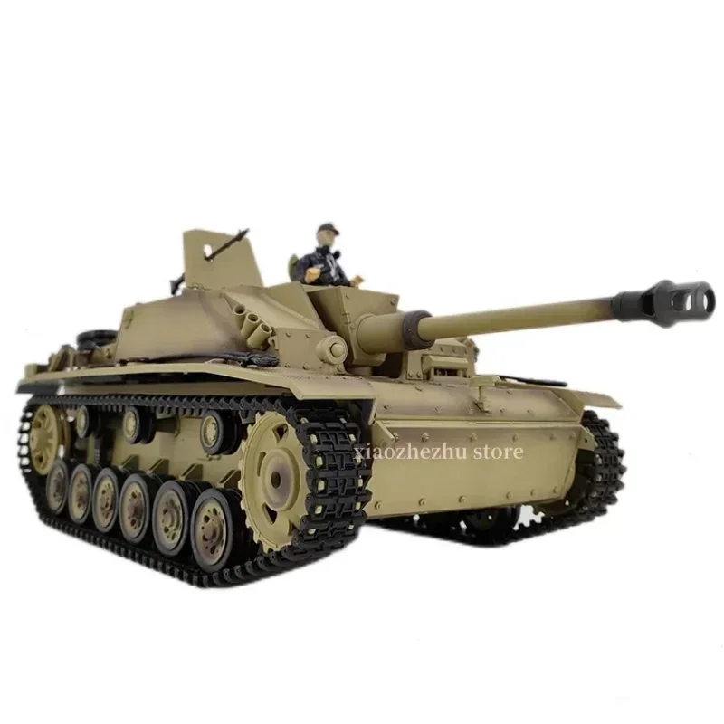 Henglong-Controle Remoto Elétrico Tank Assault Gun, 3868 Alemão No.3 F-8, 1:16 RC Tank, Modelo Brinquedos para Crianças, Presentes de Aniversário