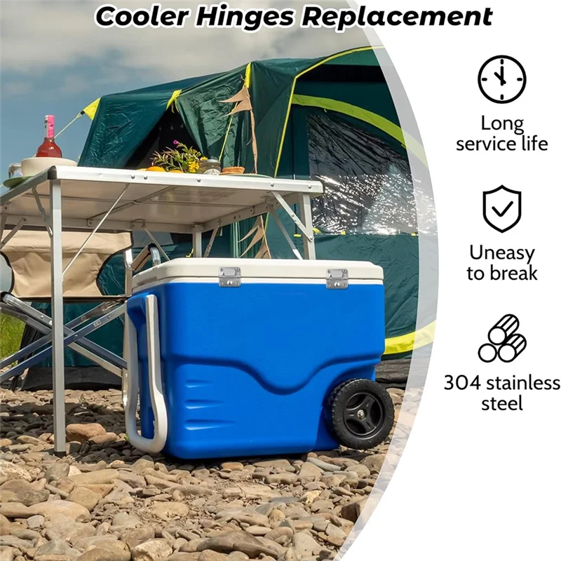 A84X-Cooler Hinges Replacement Kit For  Stainless Steel Hinges Replacement Cooler Accessory