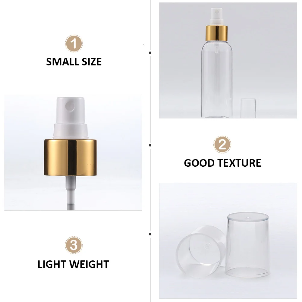

4 pcs 100Ml Refillable Spray Bottles Leak Proof Portable Water Containers Reusable Travel Lotion Perfume Essential Oil