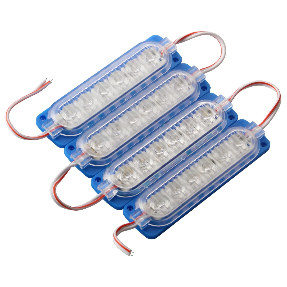 Luz de advertencia LED ultrafina, 6 luces de señal de rejilla, lámpara de parada de camión, indicador de remolque, placa de guía de luz publicitaria, 24V, 4 unidades