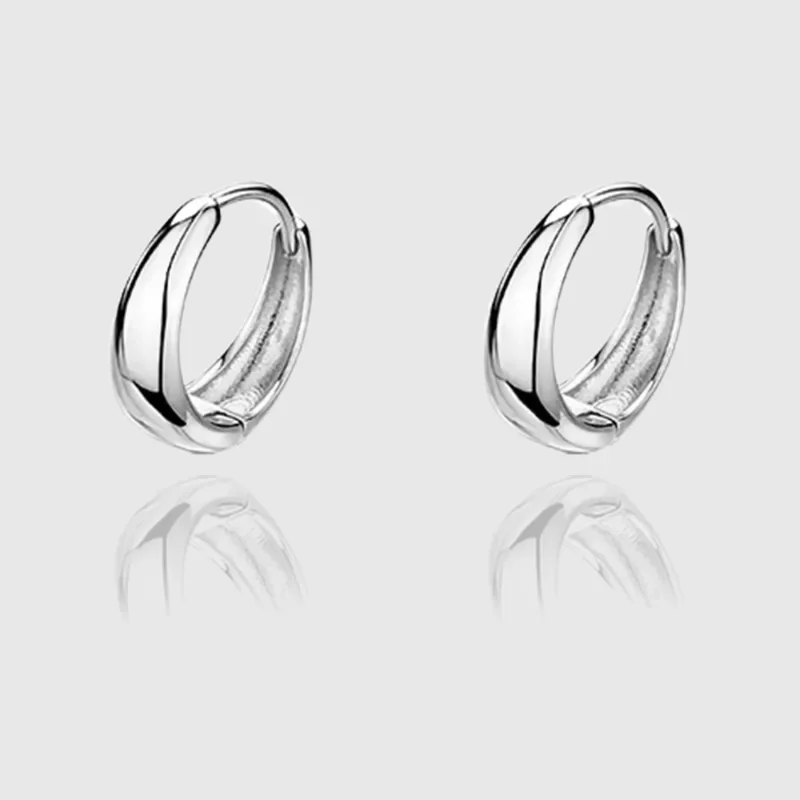 

Women's Fashion Earrings 925 Sterling Silver Cold Wind Earrings Female Vegetarian Circle Hoop Earrings