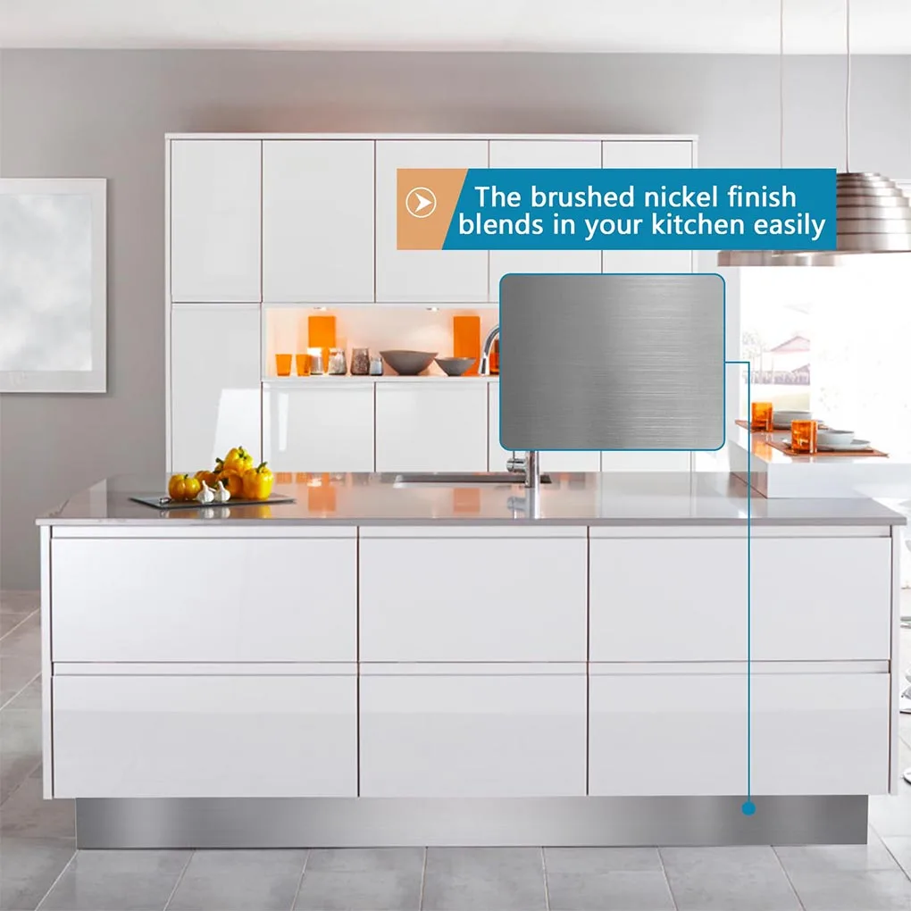 L Shaped Baseboard Stainless Steel Toe Kick Cover For Scratch Prevention 10cm X 260cm Baseboard B 10X260CM