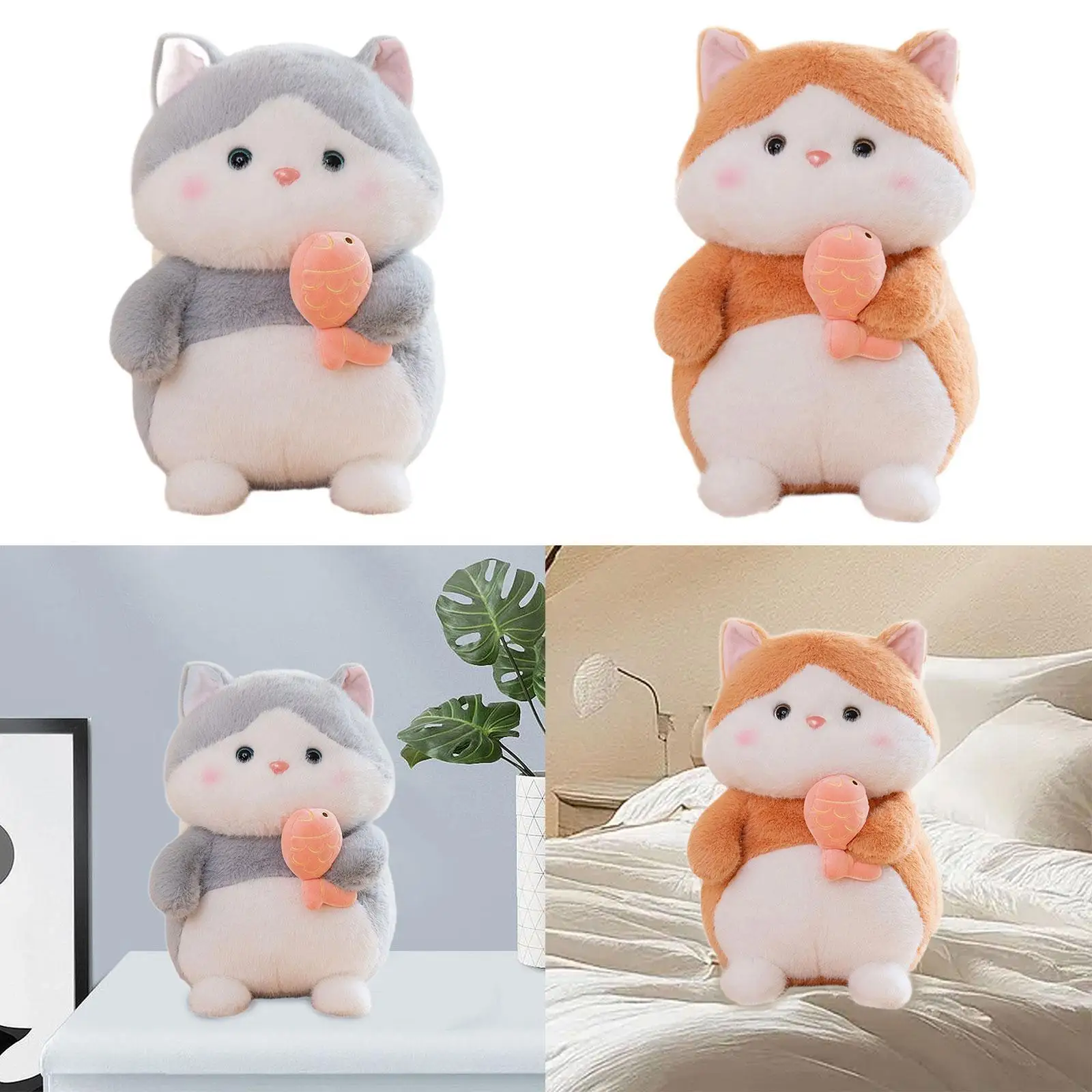 

Plush Cat Toy Sofa Ornaments Room Decor Gifts Lovely 10 inch Collectible Cat Stuffed Toy for Children Adults Girls Boys Kids