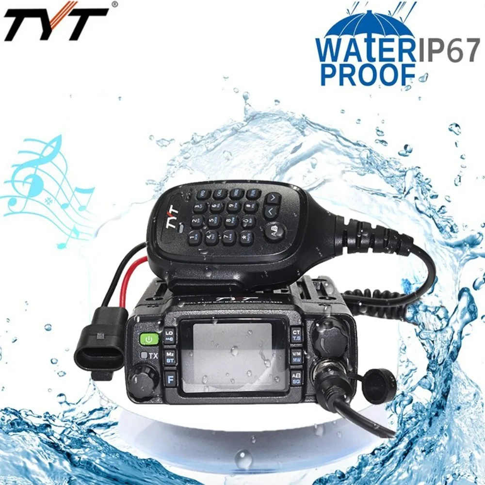 

TYT TH-8600 Мобильное радио IP67 Водонепроницаемый 25 Вт Двухдиапазонный VHF UHF Цветной ЖК-экран DTMF Тон Компактный автомобильный автомобильный грузовик Домофон