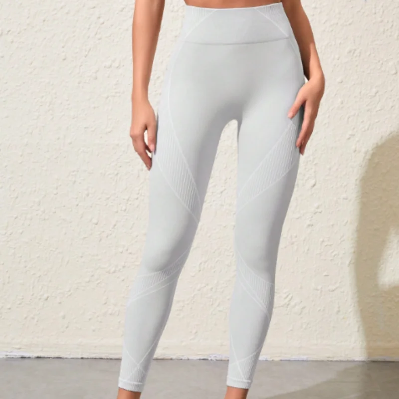 

Женские бесшовные узкие брюки для спортзала, брюки для йоги, эластичные брюки для фитнеса и йоги с высокой талией