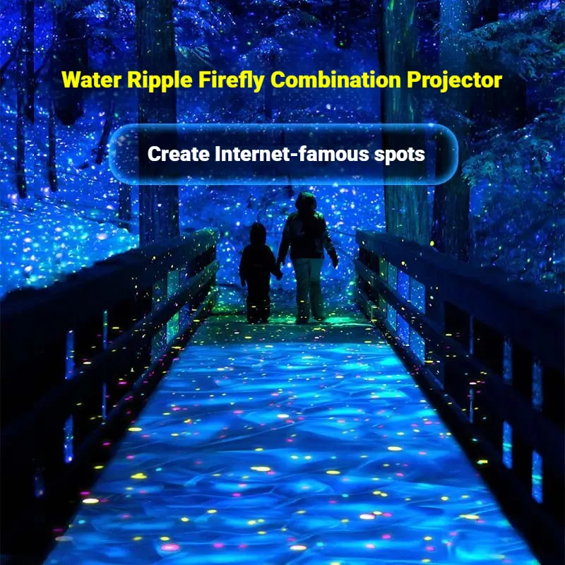 

Water Ripple Firefly Combination Projector-Dual Effects LED Light for Indoor Outdoor Ambiance & Landscape Decor