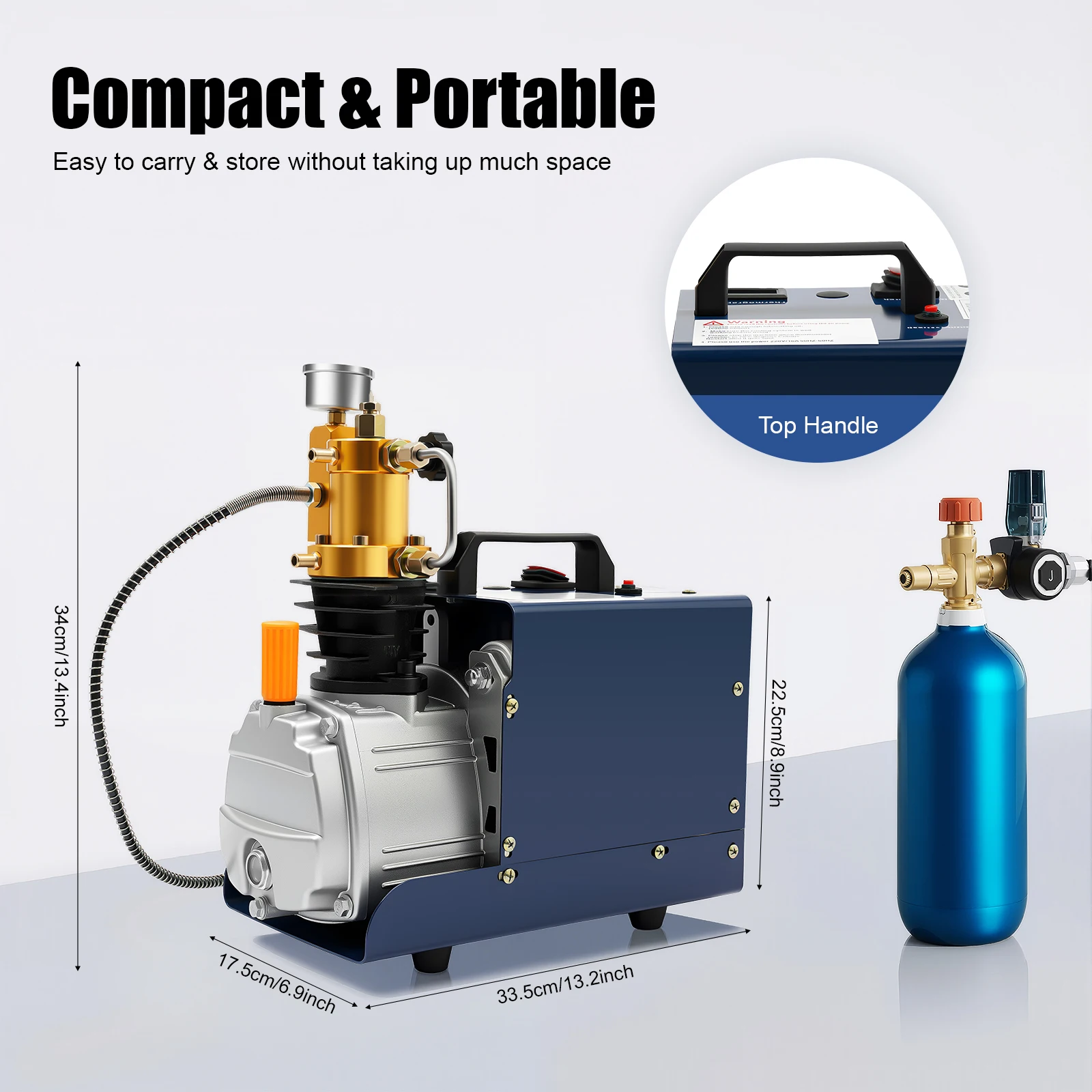 PCP Luftkompressor 1800W 2800 U/min Kabelgebundener Elektrischer Hochdruck-Luftkompressor für Ventile, Rohrleitungen, Hochdruckflaschen – Detail 1
