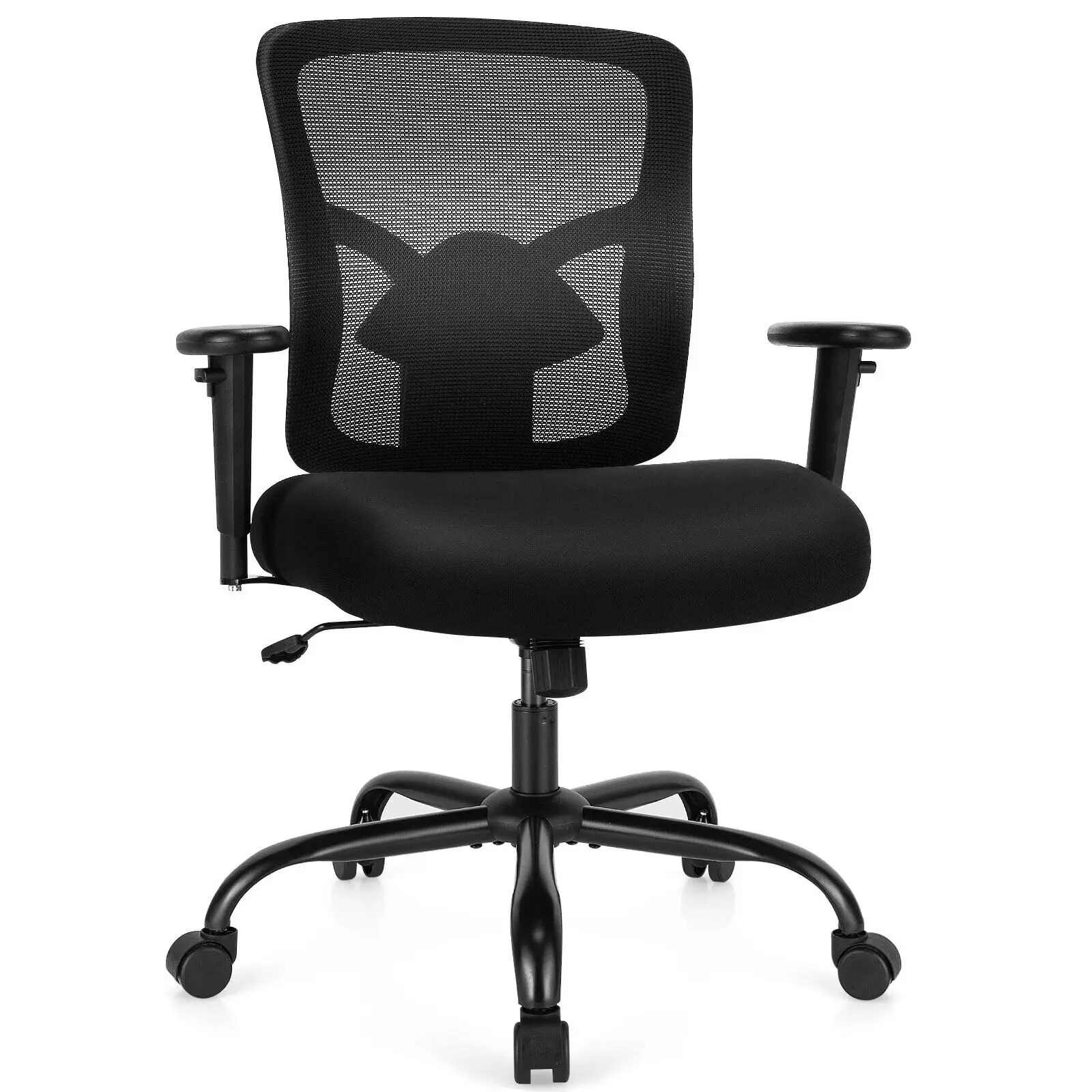 Costway 400LBS Mesh Big & Tall Office Chair Swivel Task Chair w/ Lumbar Support HW67404