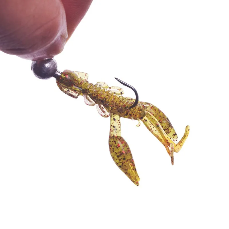 

5pcs/Lot Jig Shrimp Soft Fishing Lures 5cm 2g Worm Wobblers Silicone Artificial Bait With Salt Swimbait Bass Carp Pesca Tackle