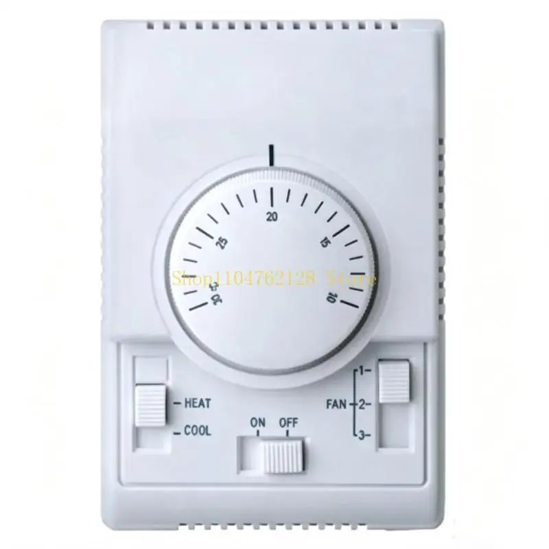Manual Heating and Cooling Thermostat, Wall Mount Temperature Adjustment and 3-Speed Fan Control for Home best sale
