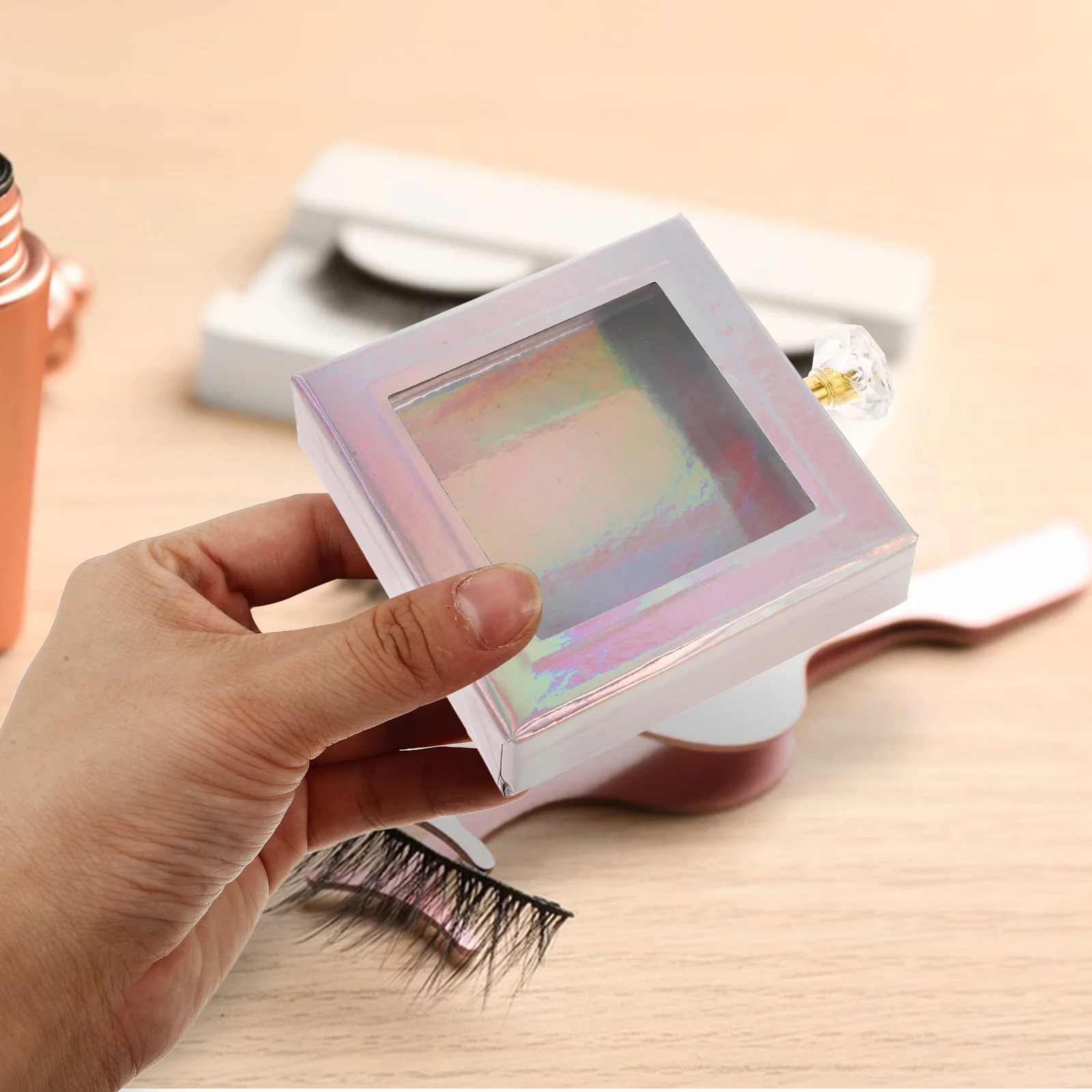 False Storage Case Magnetic Lash Boxes Eyelash ganizer Empty Containers Travel Size Eyelash Packaging Box eyelash glue makeup