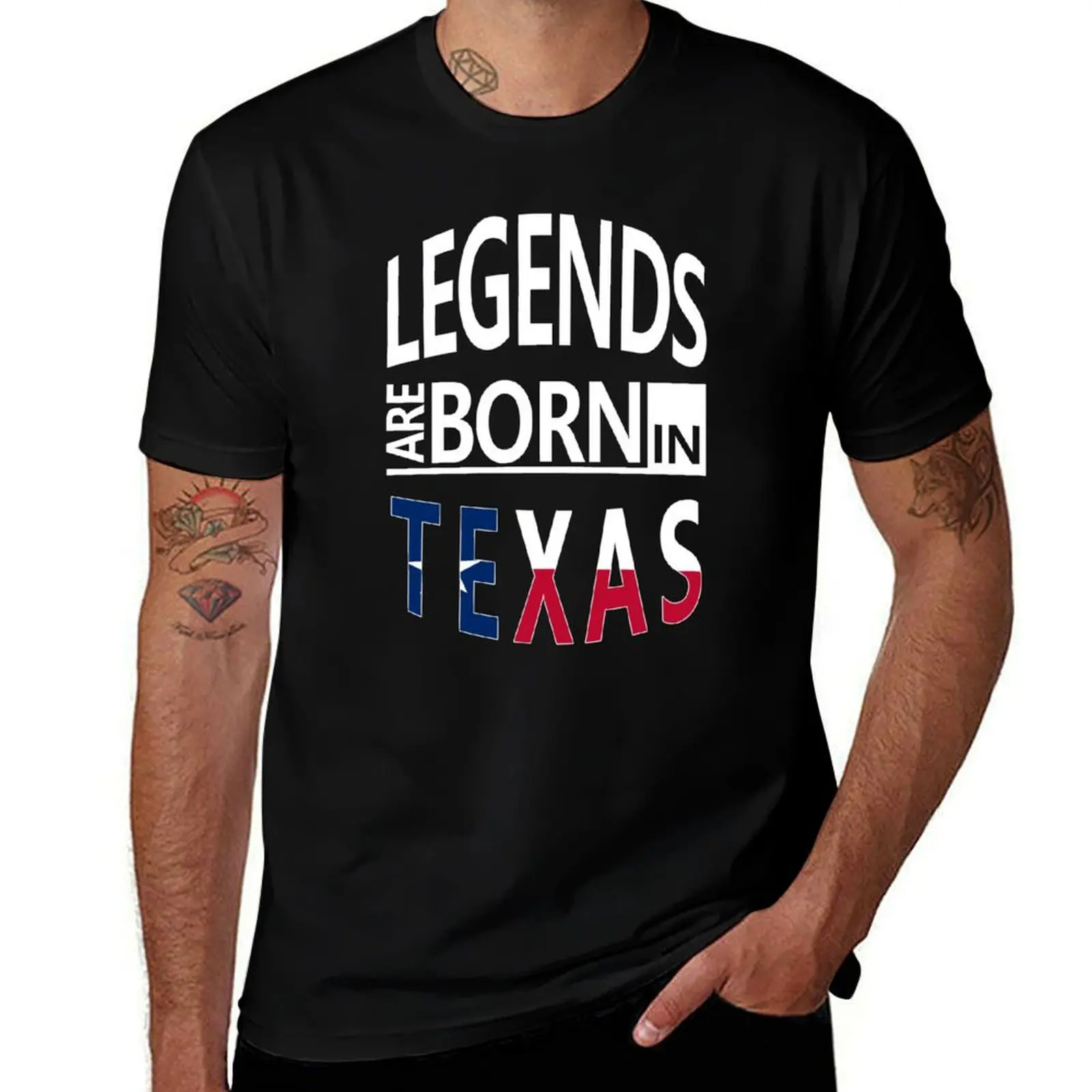 

are Birthday T-Shirt cotton Born t T-Shirt personalised tshirt Texas shirt State 100% Legends