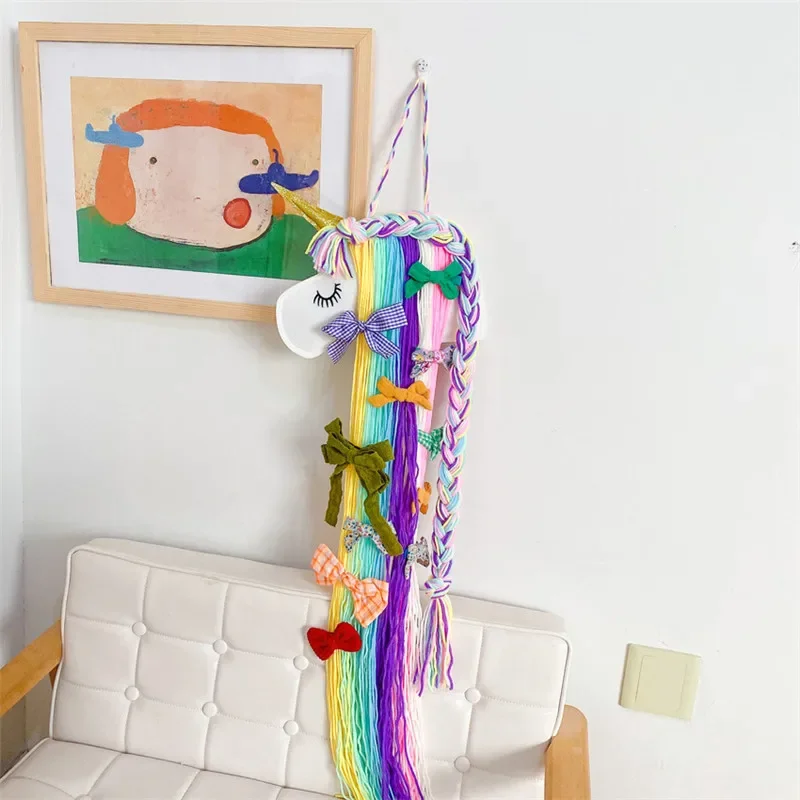 

Unicorn Hair Accessories Organizer Hairpin Hair Clip Holder Storage Decor Hanger Strip Girl Room Hanging Accessory Organizadores