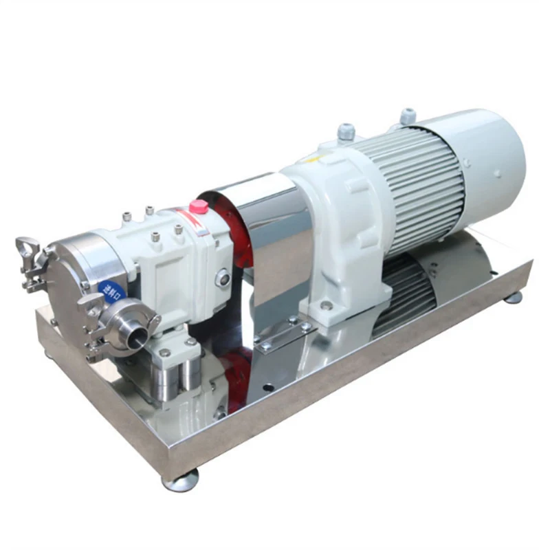 

Food Grade High Viscosity Large Particles Medium Transfer Pump Filling Machine Rotary Lobe Pump