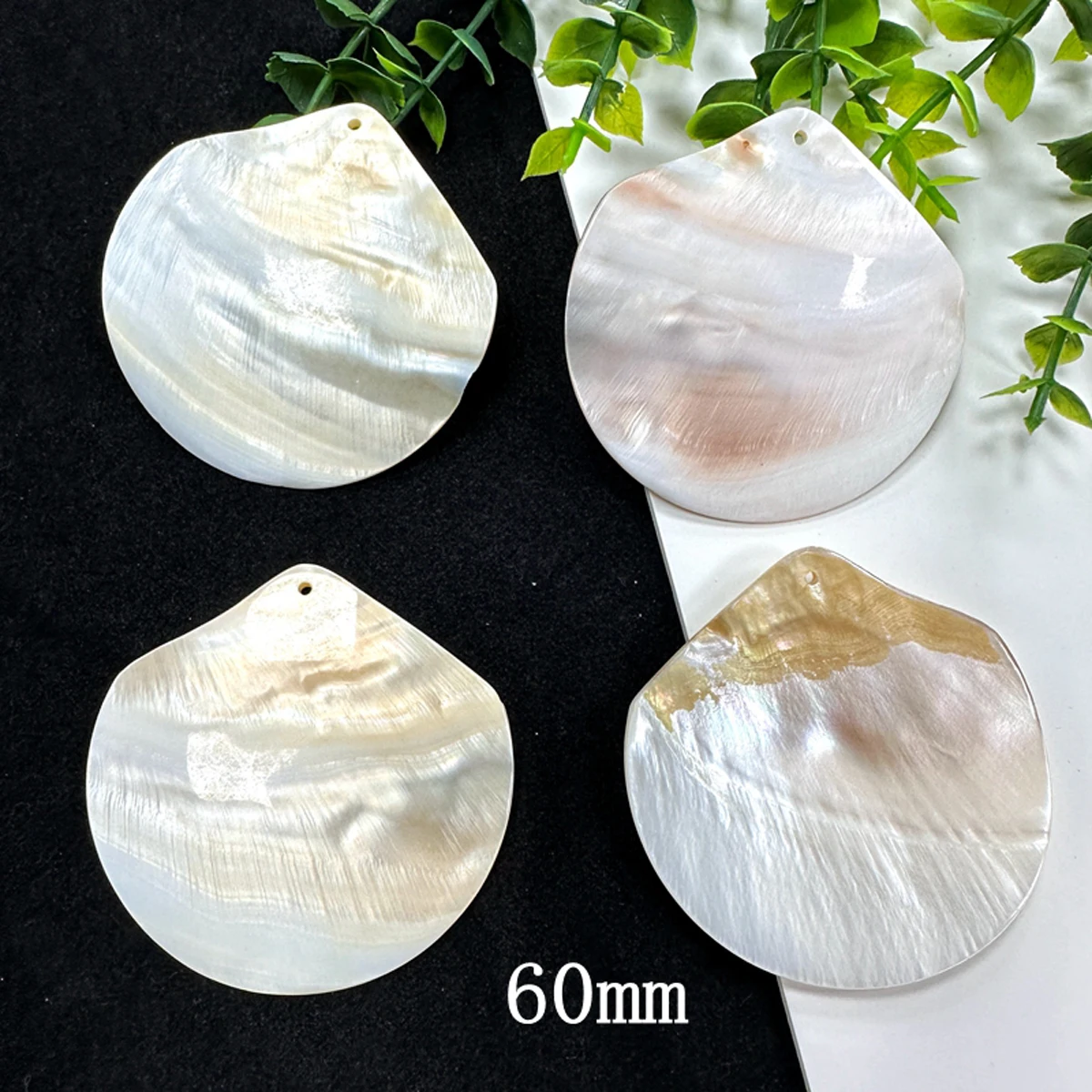 

4Pcs DIY Loose Pendant Freshwater Shell Pendant For Jewelry Making DIY Earring Necklace Accessory