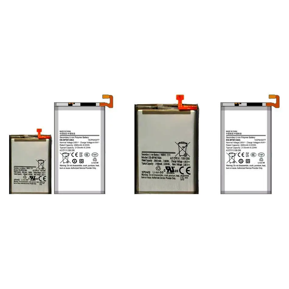 

2100-2135Mah EB-BF907ABA EB-BF907ABA+EB-BF901ABA EB-BF901ABA Battery For Samsung Galaxy Z Fold 1 F9000 F907n W2020 2020 5G