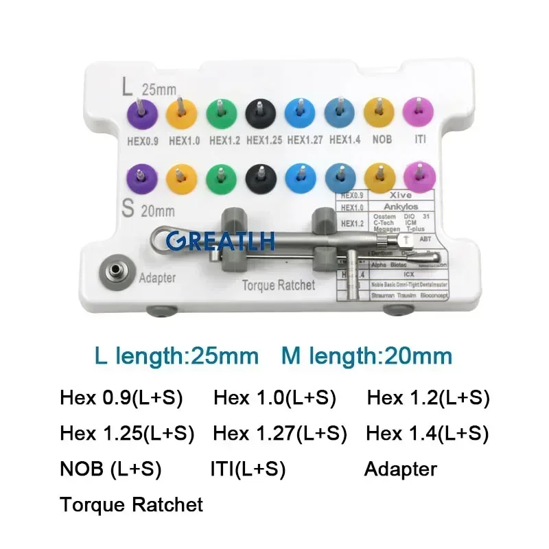 Dental Instrument Dental Implant Screw Driver Torque Wrench Ratchet Universal Implant Torque Screwdrivers Wrench