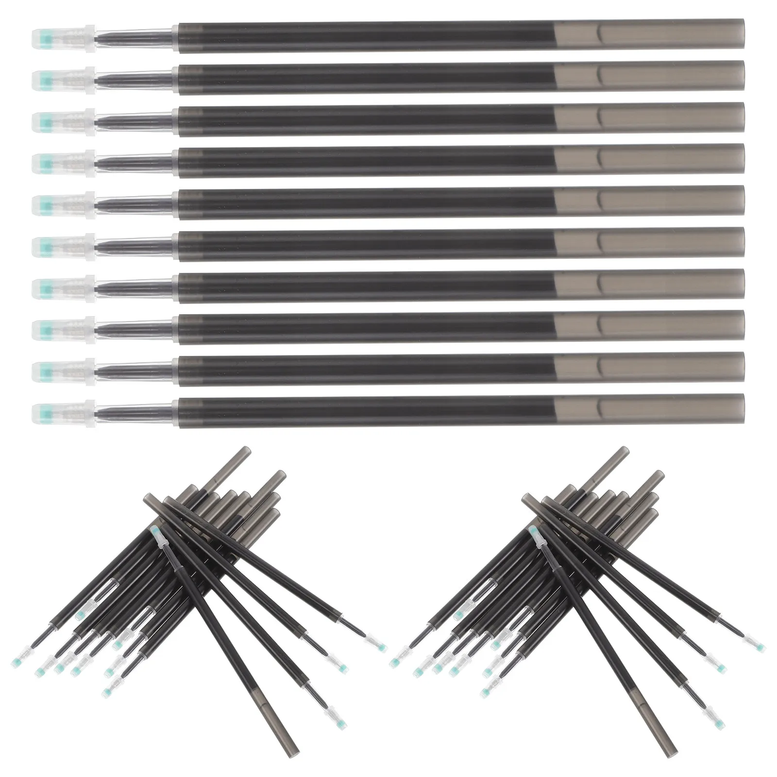 

100 шт. пластиковых стираемых стержней для ручек 0,5 мм, быстросохнущие, для плавного письма, для школы и офиса, эстетичный дизайн