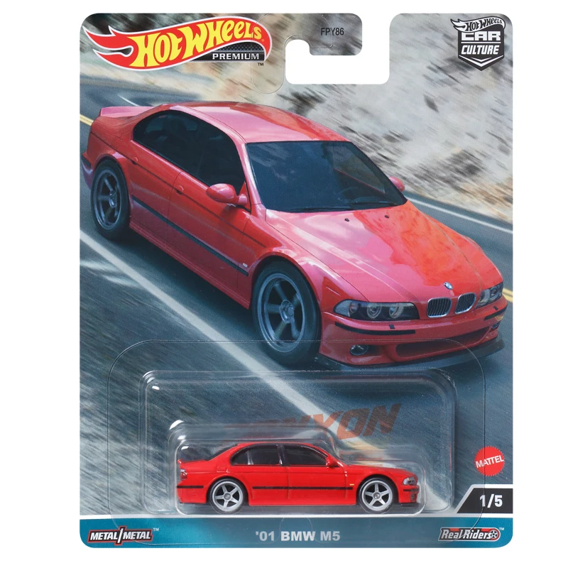 Original Hot Wheels Car Culture Premium Models Canyon Warrior Porsche Turbo Mercedes Benz 500E BMW Boys Toys for Kids Automobile