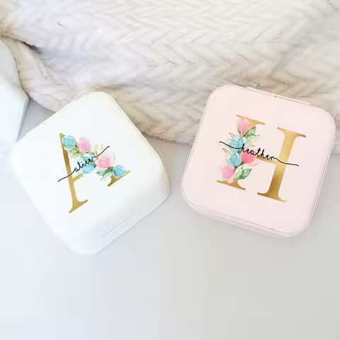 Custom Jewelry Box Personalized Girls Jewellery Case Travel Jewelry Boxes with Name Girls Gift Idea for Christmas &amp; Holiday