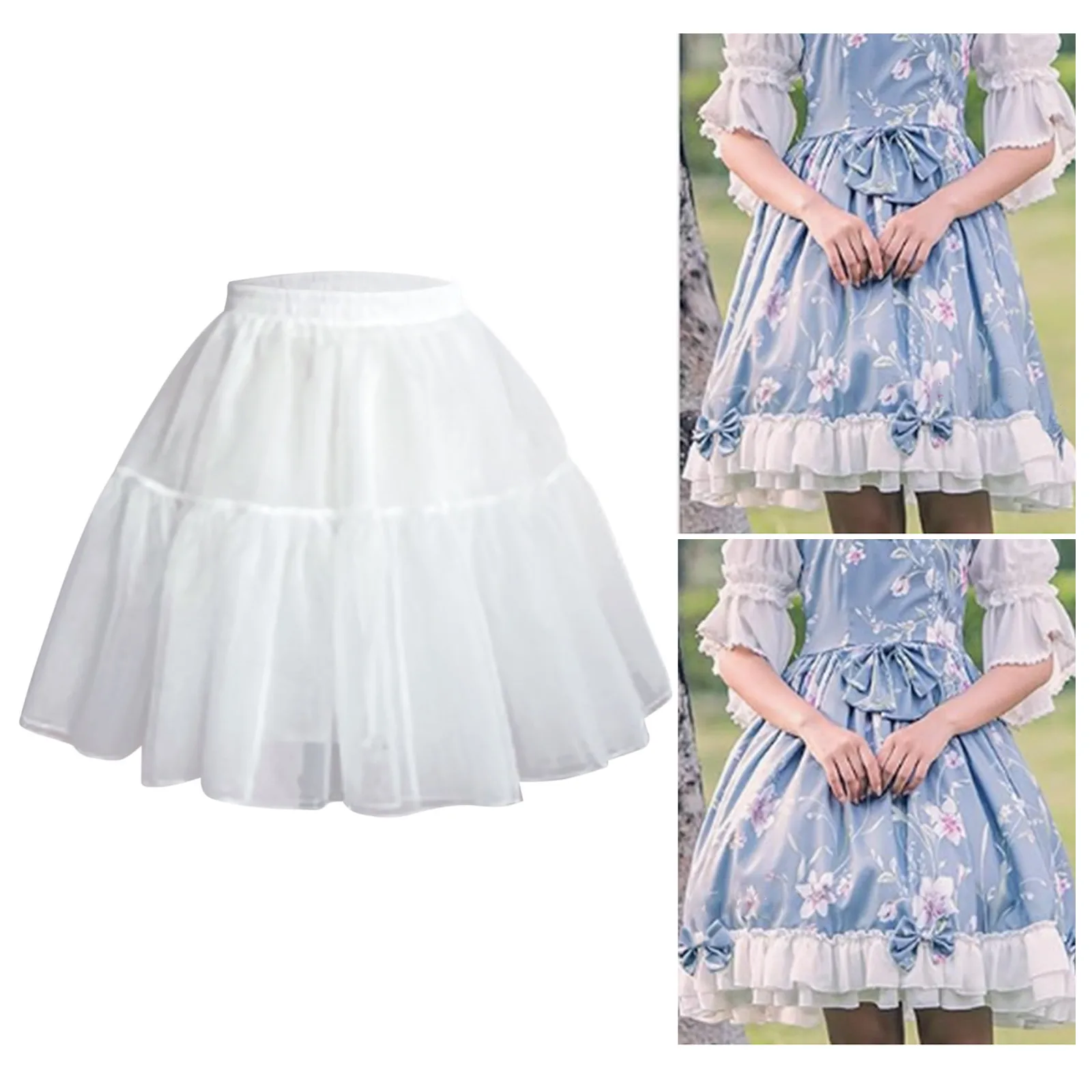 New Petticoats Wedding Bridal Crinoline Lady Girls Underskirt for Party White Lolita Ballet Dance Skirt Tutu Rockabilly Dress