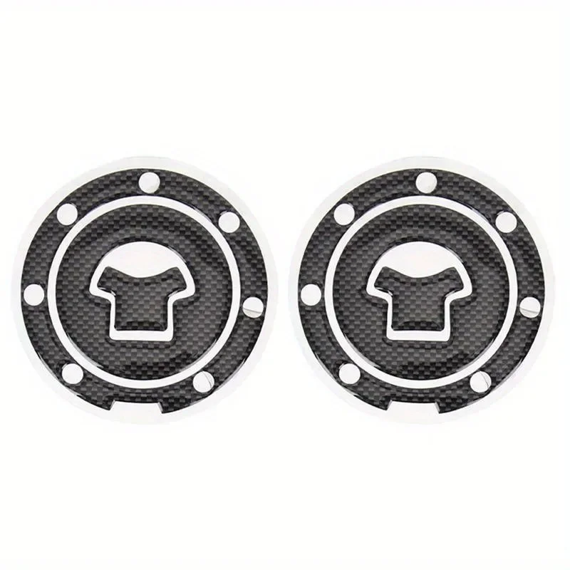 2X Motorcycle Carbon Fiber Tank Pad Protector Stickers Universal Fishbone Design for Honda, Yamaha, Kawasaki, for Suzuki, Ducati