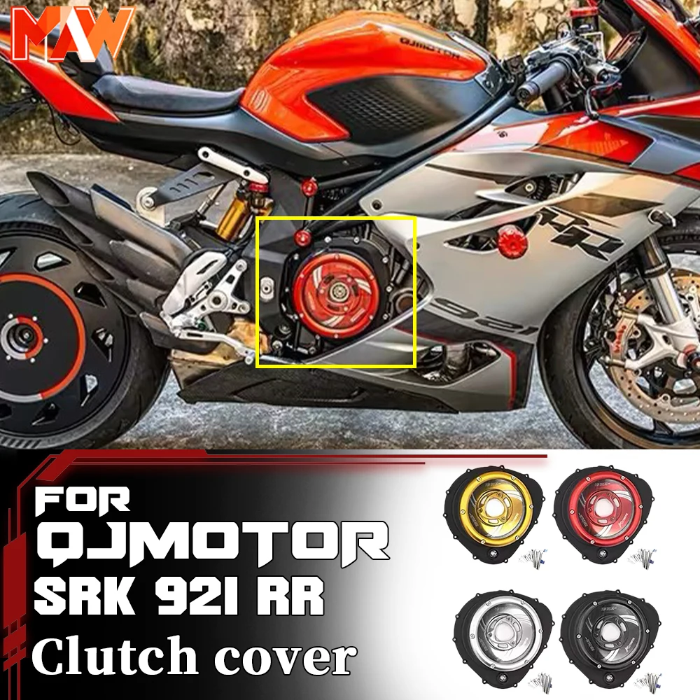 For QJMOTOR SRK 921 RR Motorcycle Modified Transparent Clutch Cover Engine Side Cover Protector Accessories