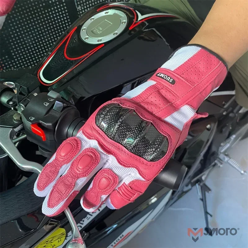 Hot Sales Suomy Motorcyclist Gloves High Quality Leather Full Finger Carbon Fiber Safety Protection Motorcycle Motocross