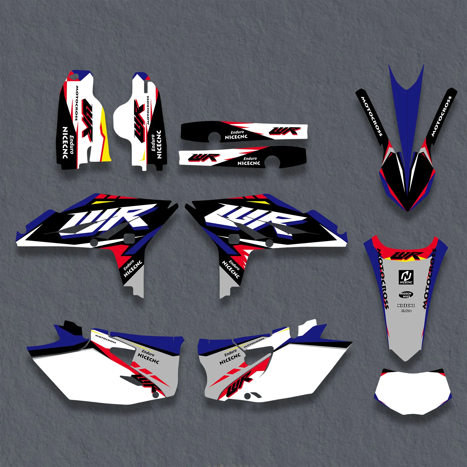 

For Yamaha WR450F WRF 450 WR 450F 2012 2013 2014 2015 Motorcycle Fairing Graphic Background Decals Sticker Kit Customize