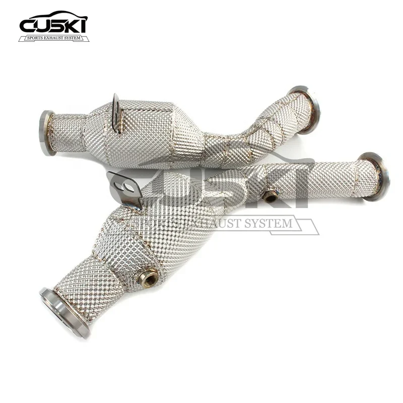 High Flow Catless Downpipe For Mercedes-Benz C43 AMG 3.0T 2016  quality Stainless Steel Racing automobile Exhaust Modificatio