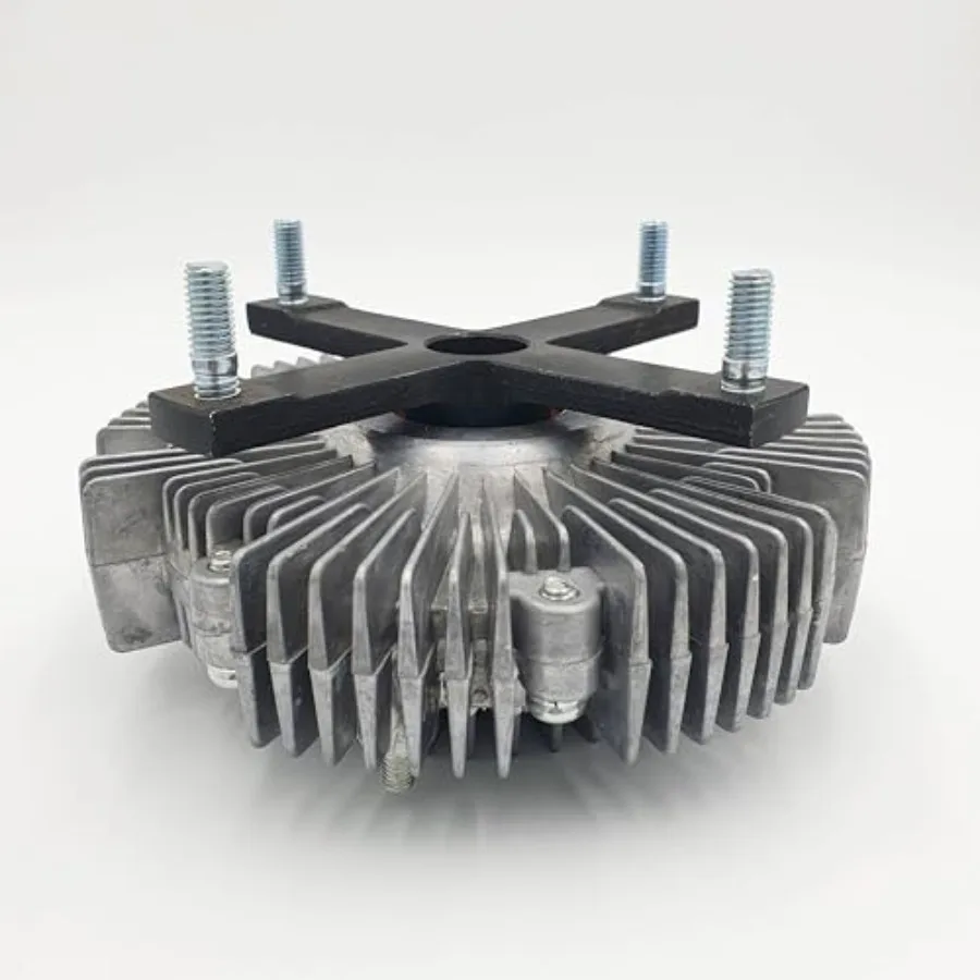 Fan Clutch for ISUZU NPR NPR-HD NQR 4HE1 4.8L 98-04, heavy-duty aluminum housing, black finish, thermal-responsive engagement f view 5