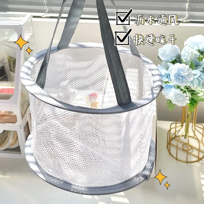 Sac de séchage pliable, brosse de maquillage et bouffée, filet de vidange et de séchage rapides pour outils de beauté, éponge de beauté, filet de séchage pouvant faire pivoter 360 °