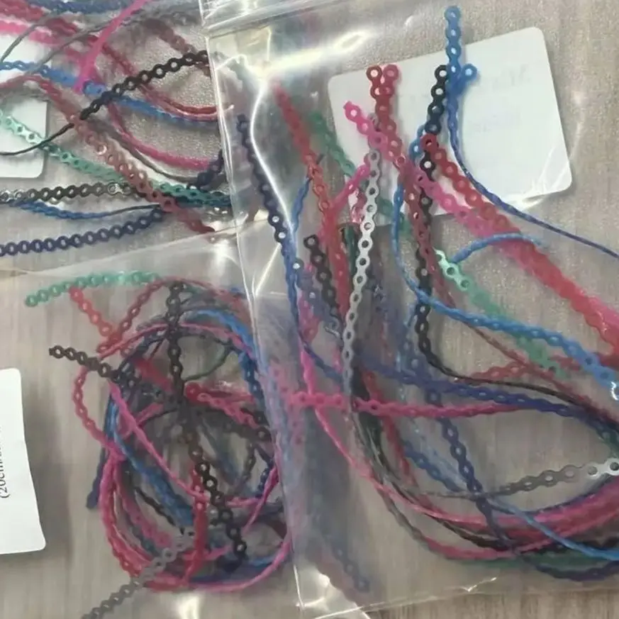 

1 упаковка, 10 палочек в упаковке, 20 см, объемная ортодонтическая силовая цепь