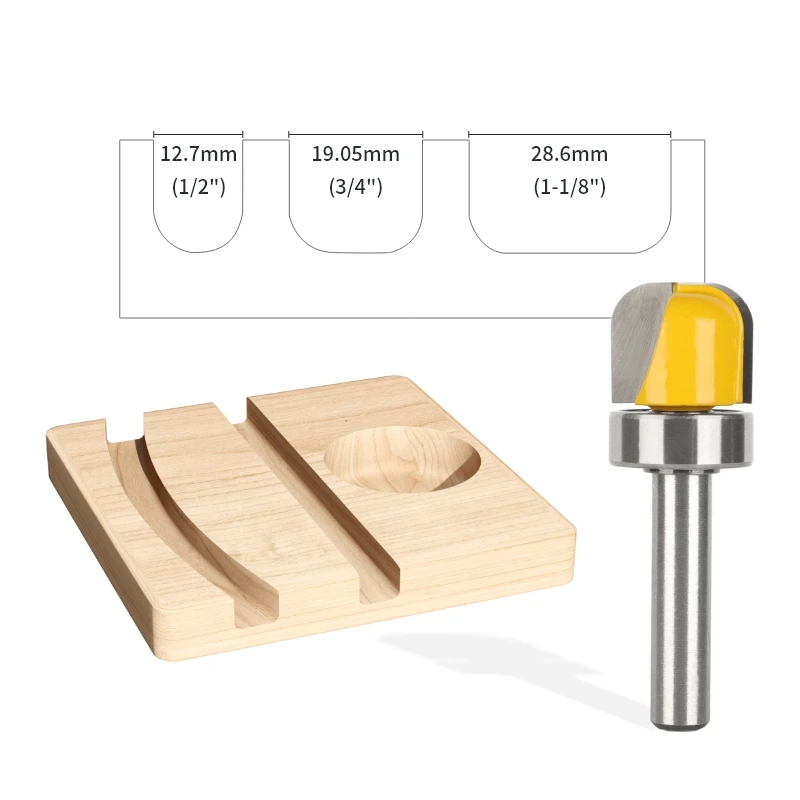 YUSUN  Round Nose Bit With Bottom Bearing Router Bit Carbide Cutter Woodworking Milling Cutter For Wood Bit Face Mill