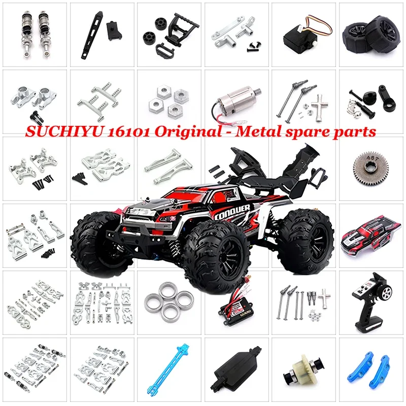 SCY 16101 16102 16103 16201 Q117 Q132 JT-16103, Piezas Coche RC,Asientos Eje Delantero Y Trasero Metal, Accesorios Actualización