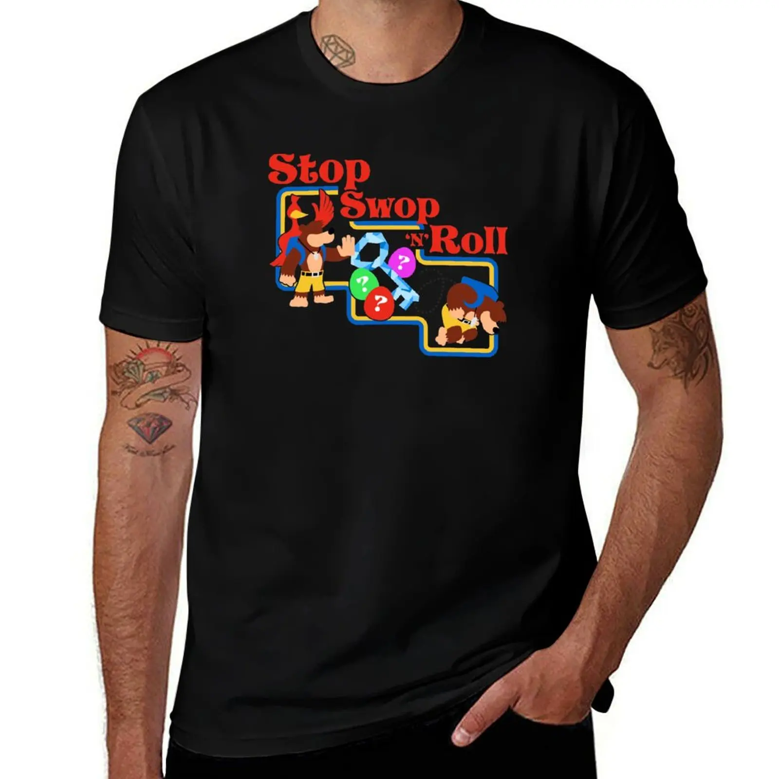 

stop swop 'n' roll T-Shirt boys whites man t shirt funny shirt cotton custom shirt t men