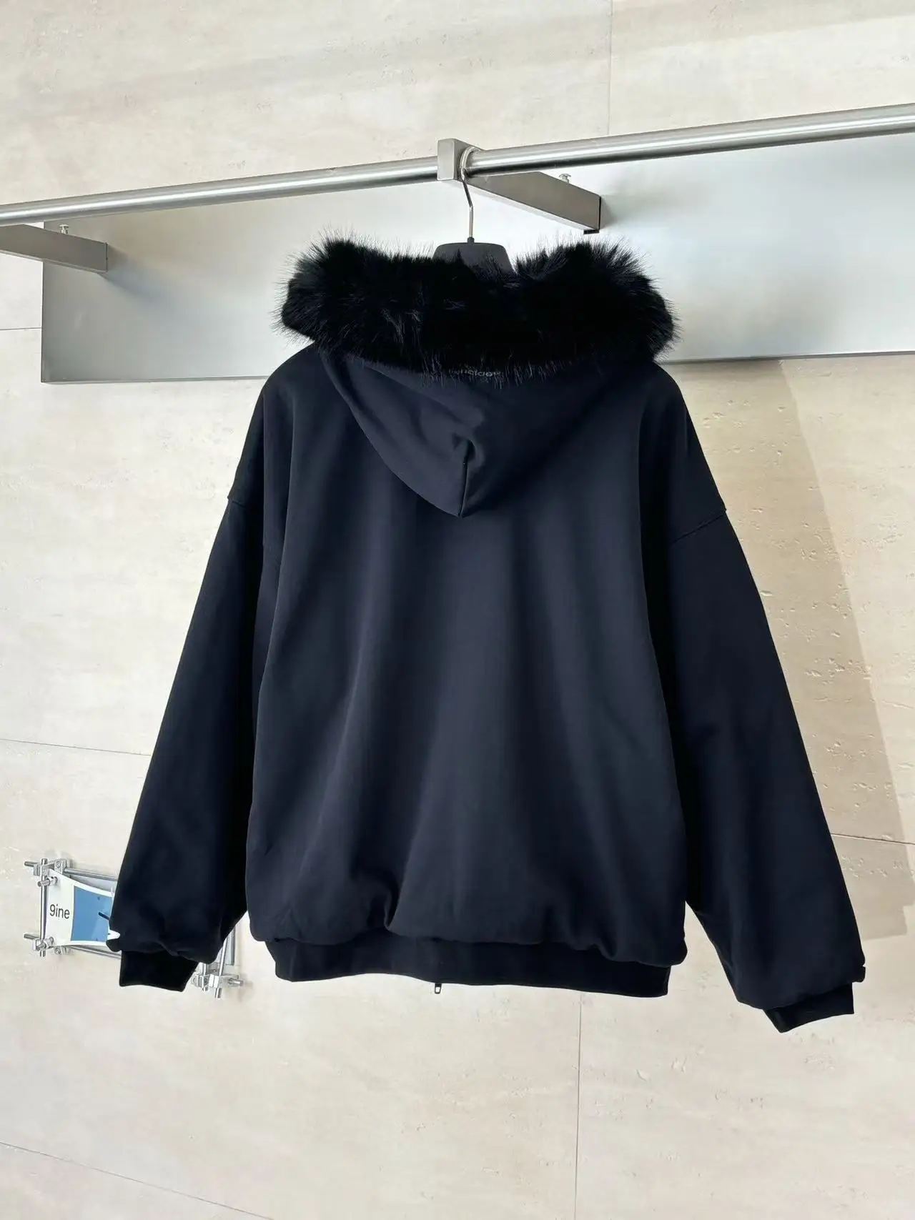 

High Quali SK Series Zipper Long Sve Faux Fur Collar Hoodie Retro Sle Women's Comfortable Fit Fur Baed Coat