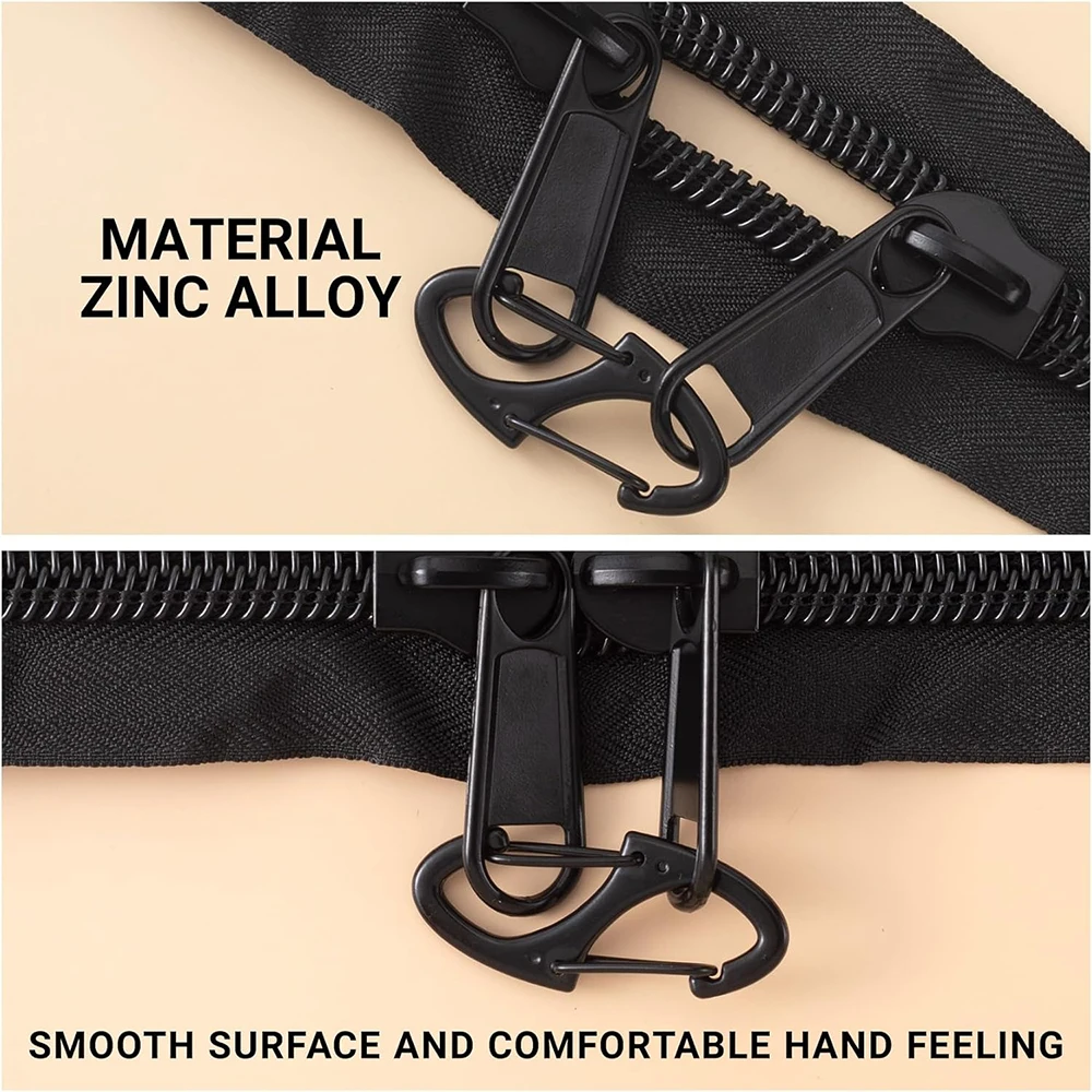 8 Stuks Rits Clip Diefstal Afschrikmiddel Dubbele Opening Lock Rits Pull Vervanging Clips Voor Tas Bagage Pickpocket Rugzak Portemonnee